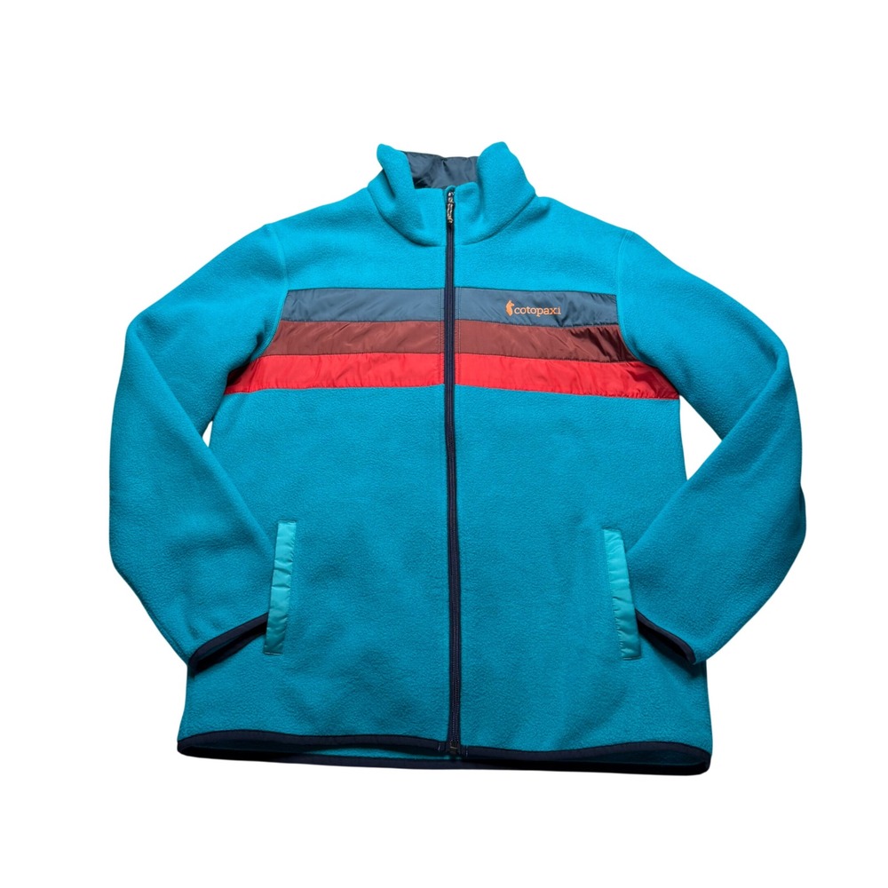 COTOPAXI Teca Fleece Full Zip Jacket Teal Colorblock Men's Size Large Vibrant
